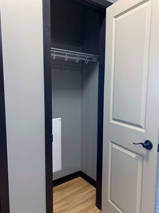 Large closets in a 1 bedroom apartment for rent at The Flats at 84 best apartments Lincoln NE 68516