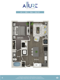 A1 Floor Plan at Allure on the Parkway, Lake Mary, FL