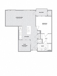 Spacious 1 BED 1 BATH w/ DEN Floor Plan at Indigo 301 Apartments, King of Prussia, PA