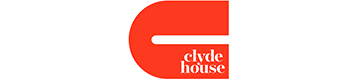 A red letter G with the words Clyde House written on it.