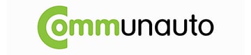 The image shows a logo with the text "Commauto" in black font.
