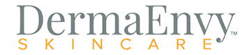 The image is a logo for a company named DermaEnvy Skincare.