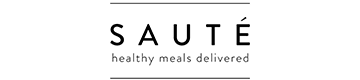A logo for a company called Saute that delivers healthy meals.