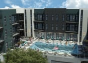 Thumbnail 6 of 24 - a rendering of the pool at kelley crossman apartments