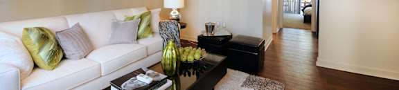 Living Room wooden flooring at Westminster Chase Apartments, Tampa, Florida