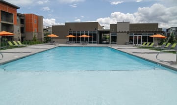 Community Clubhouse With Swimming Pool at Lofts at 7800 Apartments, Midvale, Utah