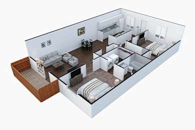 2 bed 1 bath D at Sanctuary Apartments & Townhomes, Georgia, 30909