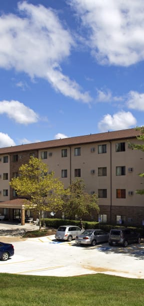 the building where the hotel is located is shown