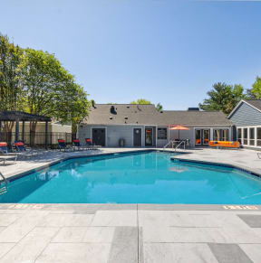 the swimming pool at our apartments