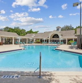 the swimming pool at our apartments