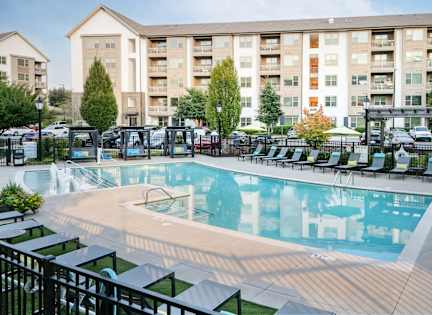 Swimming Pool Area at Berewick Pointe Apartments, Charlotte, NC