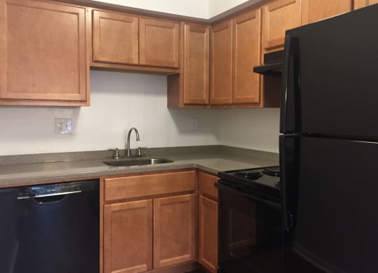 Updated Kitchens with black appliances at Walnut Creek Townhomes, Cincinnati, OH