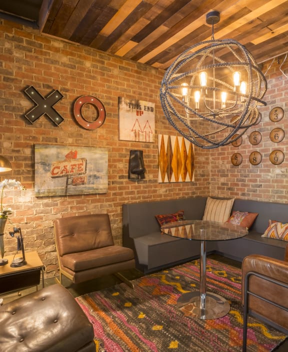 living room at Mariposa Lofts, Atlanta, 30307