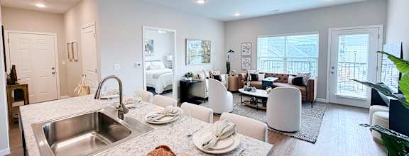 Luxury Living Room at The Meridian on 32 Apartments, Batavia, OH, 45103