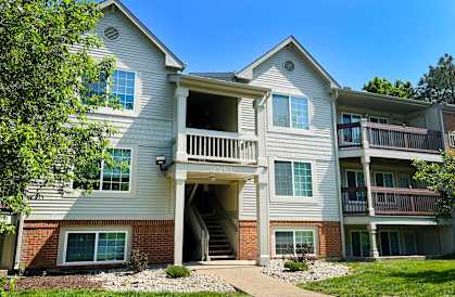 a view of an apartment building with a staircase  at The Vinings Apartments, Cincinnati