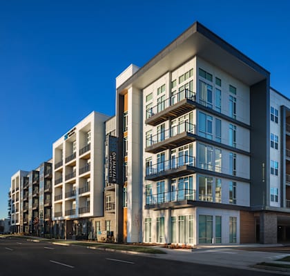 a large building with many windows and a street in front of it  at 2929 on Mayfair, Wauwatosa, WI