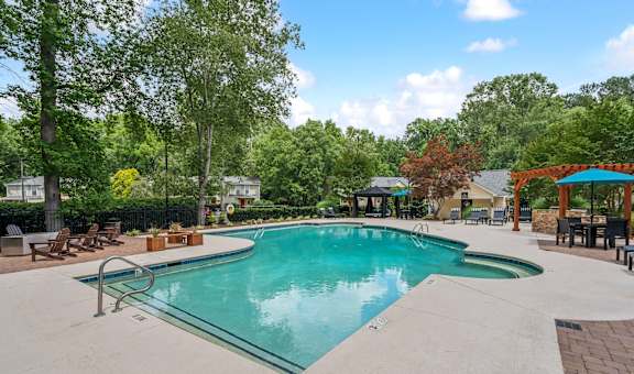 the swimming pool at our apartments