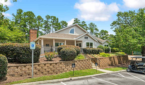 A house with a parking lot in front of it.at Chapel View, Chapel Hill, 27516