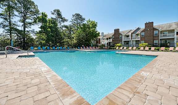 Pool at The Courtyards of Chanticleer Apartments, Virginia, 23451