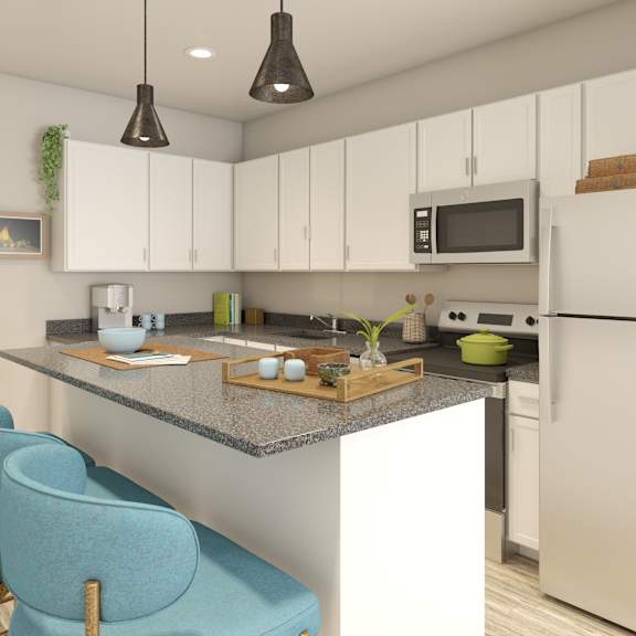 Eat-In Kitchen at Greenwood Commons Apartments, Delaware, OH