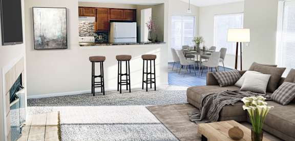 Virtual Living Room at The Vinings Apartments, Cincinnati, Ohio
