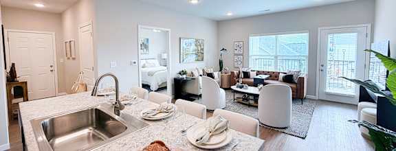 Luxury Living Room at The Meridian on 32 Apartments, Batavia, OH 45103