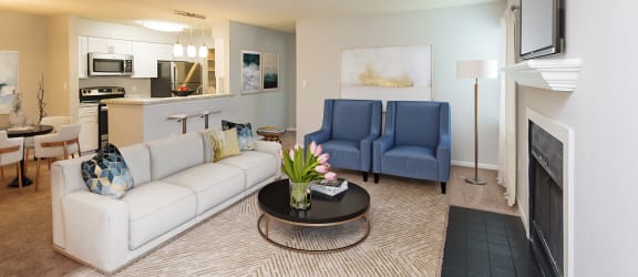 Living room area at Palmetto Place Apartments, South Carolina
