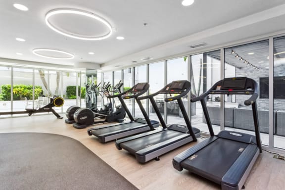 Cardio machines at Paramount on Lake Eola, Orlando, Florida