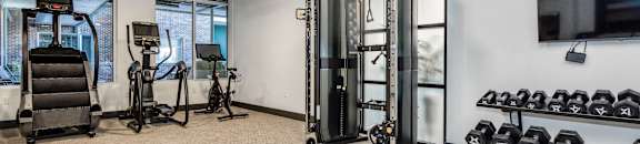 the gym at the preserve at green valley townhomes in green valley va