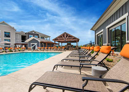 Swimming pool at Watermark at Harvest Junction, Colorado