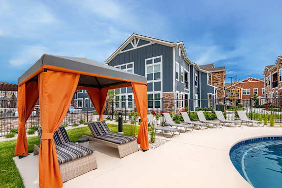 Outdoor space near the pool at Watermark on Twenty Mile, Parker, 80134