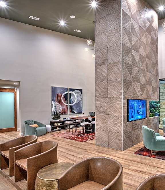 Bright Lounge area at Edge and Stone, San Antonio, TX, 78260