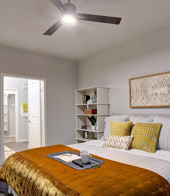 Cozy Bedroom area at Edge and Stone, San Antonio, TX