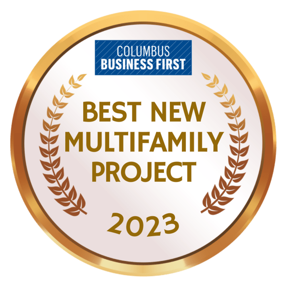a commemorative logo business first best new multifamily project 2020