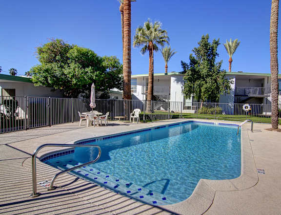 pool at the enclave at woodbridge apartments in sugar land, tx