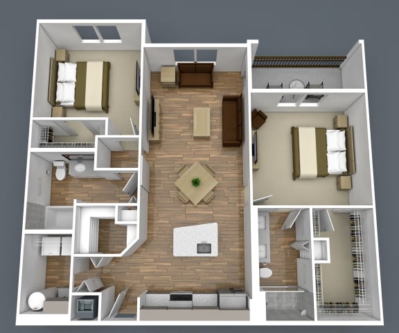 Floor Plan  2 Bedroom Apartment at Centre Pointe Apartments