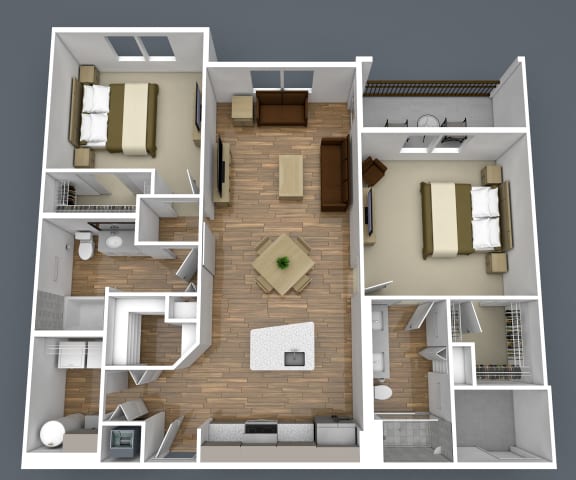 Floor Plan  2 Bedroom Apartment at Centre Pointe Apartments