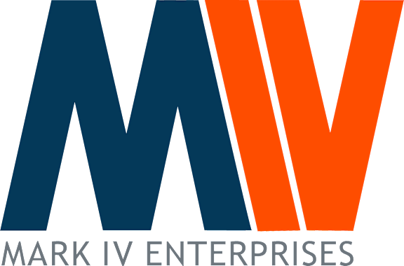 The image shows a logo with the text "MARK IV ENTERPRISES" below it.