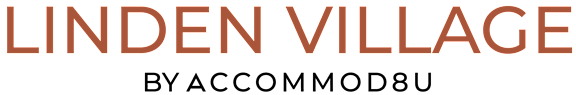 The image displays the text "Linden Village" in a large, bold font.