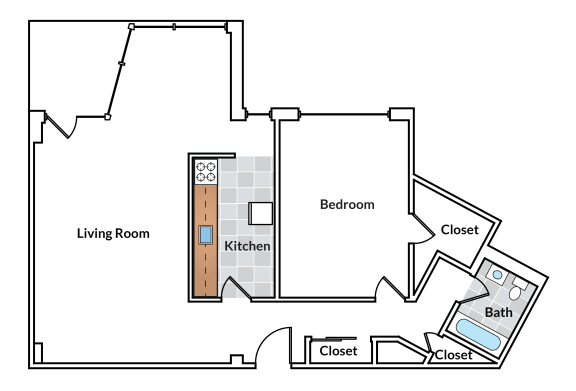  Floor Plan 1 Bedroom with balcony 36 Tier