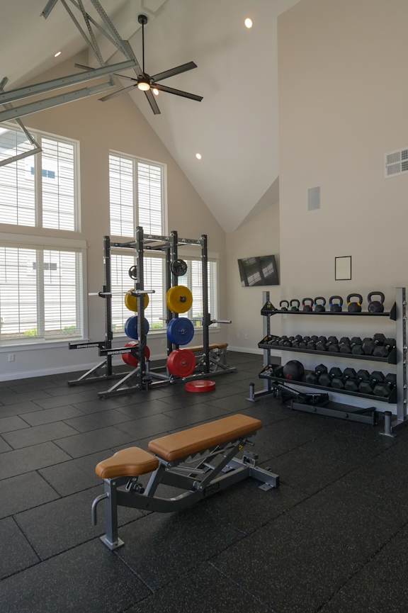 the weights room at The Bend, Lancaster, OH