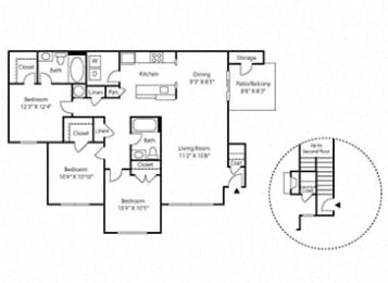 The Emerald Floorplan at Reserve at Bridford, North Carolina