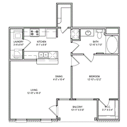 1 bed 1 bath B at Audubon Park Apartment Homes, Zachary, 70791