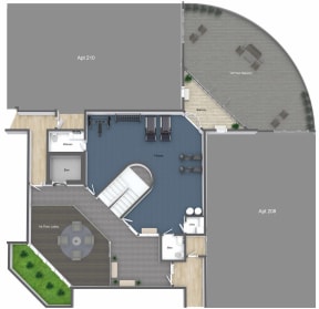 Second floor gym and balcony