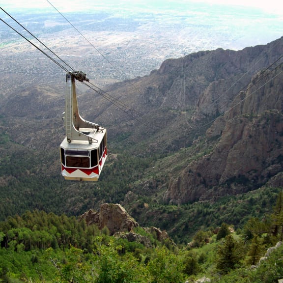 Gondola in mountains