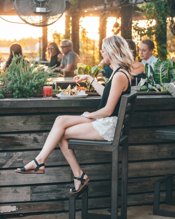 Sitting Lady at Andorra Apartments