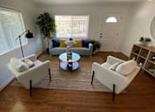 Thumbnail 6 of 16 - staged apartment living room