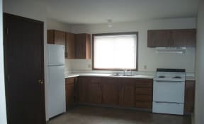 Kitchen with Fridge and Range