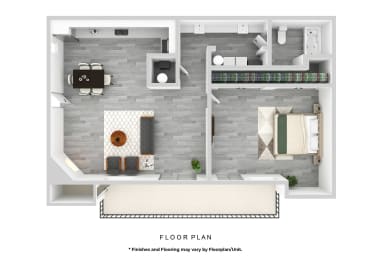  Floor Plan One Bedroom One Bath