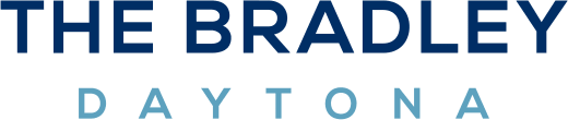 the brand dayton logo in white on a black background